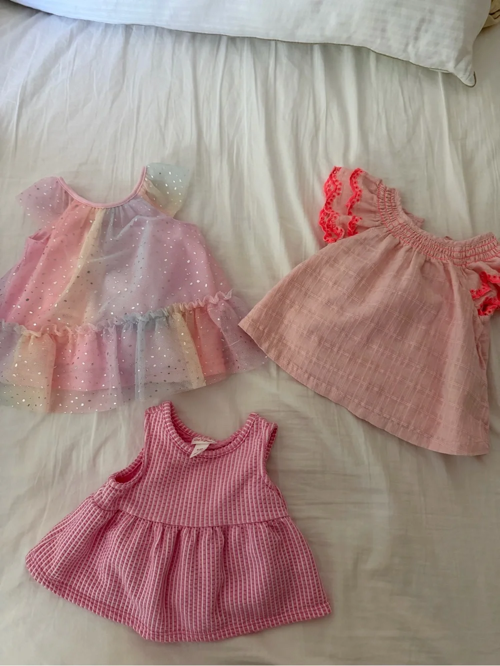 GAP Baby Pink & Pastel Rainbow Dress Set